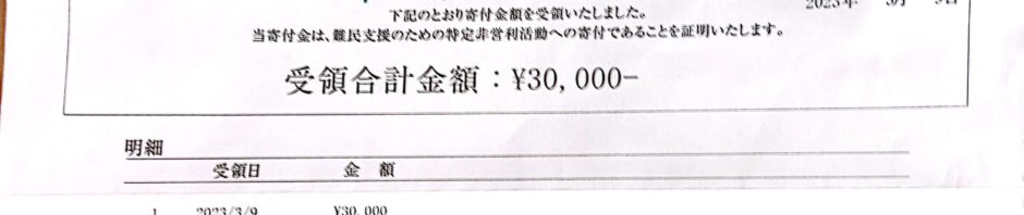 国連UNHCRに寄付