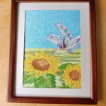 刺繍作品-11　ひまわり